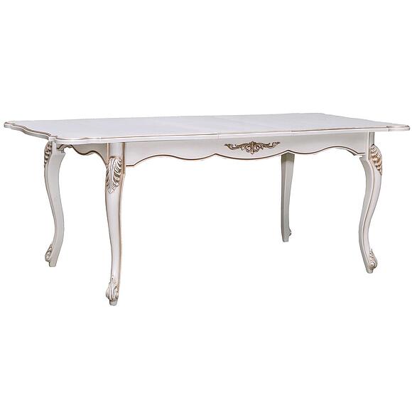 Стол обеденный «Алези» П1.350.4.08 (П353.08), Материал: массив дуба, Цвет: Слоновая кость с золочением (stol_alezi_3r_p353_08_slon_kost_2.jpg) Стол обеденный «Алези» П1.350.4.08 (П353.08), Материал: массив дуба, Цвет: Слоновая кость с золочением