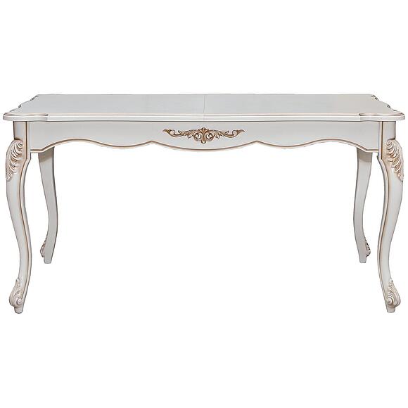 Стол обеденный «Алези» П1.350.4.08 (П353.08), Материал: массив дуба, Цвет: Слоновая кость с золочением (stol_alezi_3r_p353_08_slon_kost_3.jpg) Стол обеденный «Алези» П1.350.4.08 (П353.08), Материал: массив дуба, Цвет: Слоновая кость с золочением