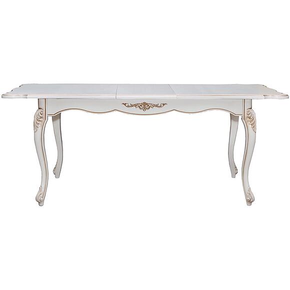 Стол обеденный «Алези» П1.350.4.08 (П353.08), Материал: массив дуба, Цвет: Слоновая кость с золочением (stol_alezi_3r_p353_08_slon_kost_4.jpg) Стол обеденный «Алези» П1.350.4.08 (П353.08), Материал: массив дуба, Цвет: Слоновая кость с золочением