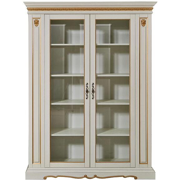 Шкаф «Милана 5/1» П4.265.2.04(396.04), Материал: массив дуба, Цвет: Слоновая кость с золочением