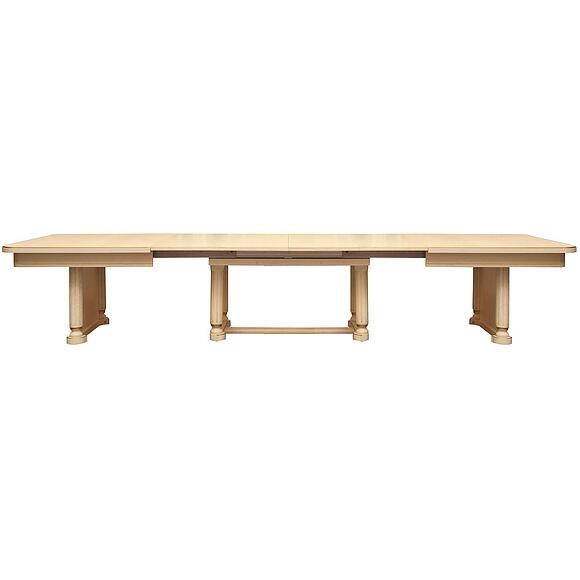 Стол обеденный «Гранд» П4.332.4.01 (332.01), Материал: МДФ+шпон, Цвет: Слоновая кость с золочением