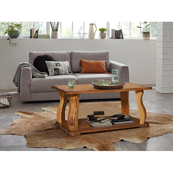 Стол журнальный «Консул» П4.399.0.01 (П399.01), Материал: МДФ+шпон, Цвет: Дуб рустикаль с патинированием