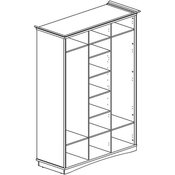 Шкаф для одежды 3д «Турин» П7.036.1.16-01 (П036.16), Материал: ЛДСП+МДФ, Цвет: Дуб Каньйон