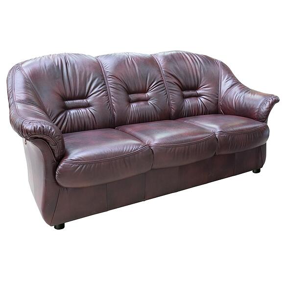 3-х местный диван «Омега» (3m), Материал: натуральная кожа, Группа ткани: 120 группа