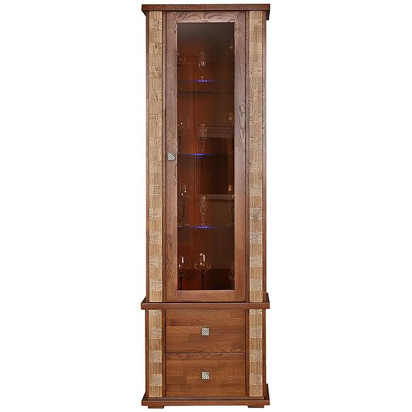 Шкаф с витриной «Тунис» П6.343.0.19 (П343.19-1Ш), Материал: массив дуба, Цвет: Медовый с золочением (shkaf_s_vitrinoi_tunis_p343_19-1sh_dub_rustikal_zoloto_2.jpg) Шкаф с витриной «Тунис» П6.343.0.19 (П343.19-1Ш), Материал: массив дуба, Цвет: Медовый с золочением