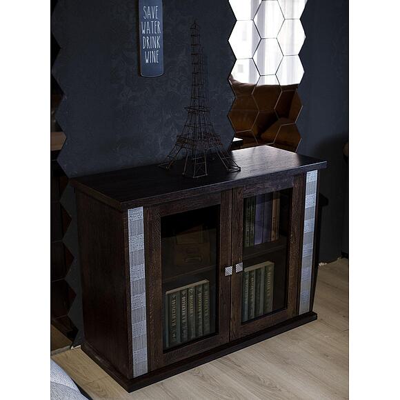 Тумба комбинированная «Тунис» П6.343.0.16 (П343.16Ш), Цвет: Венге с серебром