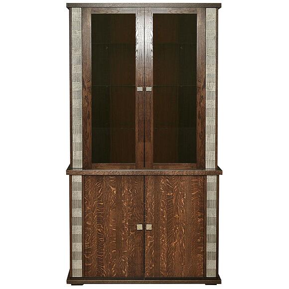 Шкаф 2д «Тунис» П6.343.0.17 (П343.17Ш), Материал: массив дуба, Цвет: Венге с серебром (shkaf_kombinir_tunis_p343_17sh_venge_2.jpg) Шкаф 2д «Тунис» П6.343.0.17 (П343.17Ш), Материал: массив дуба, Цвет: Венге с серебром