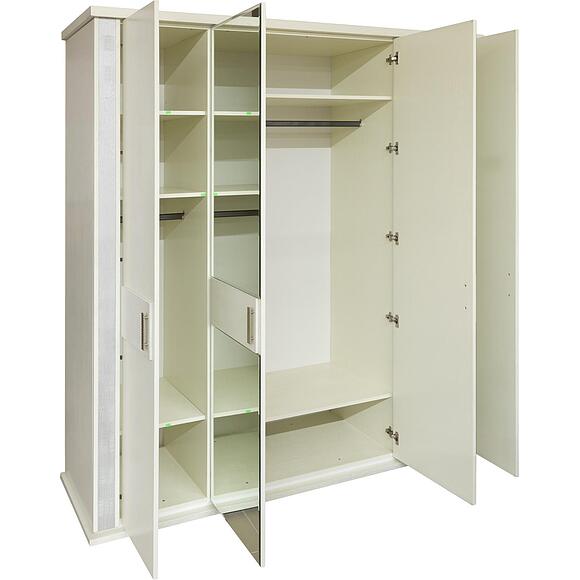 Шкаф для одежды «Тунис» П6.343.1.09-01 (П344.09), Материал: массив дуба, Цвет: Слоновая кость с серебром (Shkaf_Tynis_P_344-09_salon_kost_s_serebrom_.jpg) Шкаф для одежды «Тунис» П6.343.1.09-01 (П344.09), Материал: массив дуба, Цвет: Слоновая кость с серебром