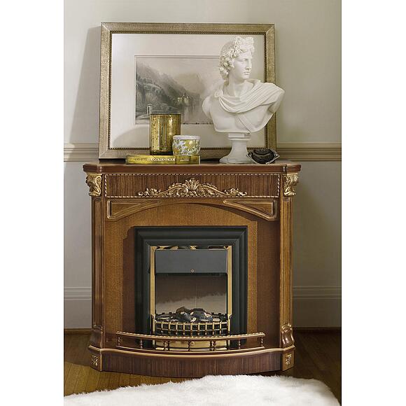 Портал для камина «Альба» П4.485.0.17 (П485.17с), Цвет: Палисандр с золочением