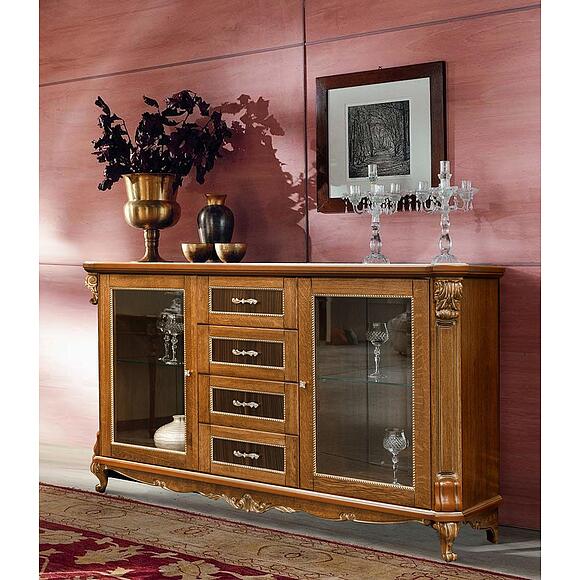 Тумба «Альба» П4.485.0.15 (П485.14с), Цвет: Палисандр с золочением