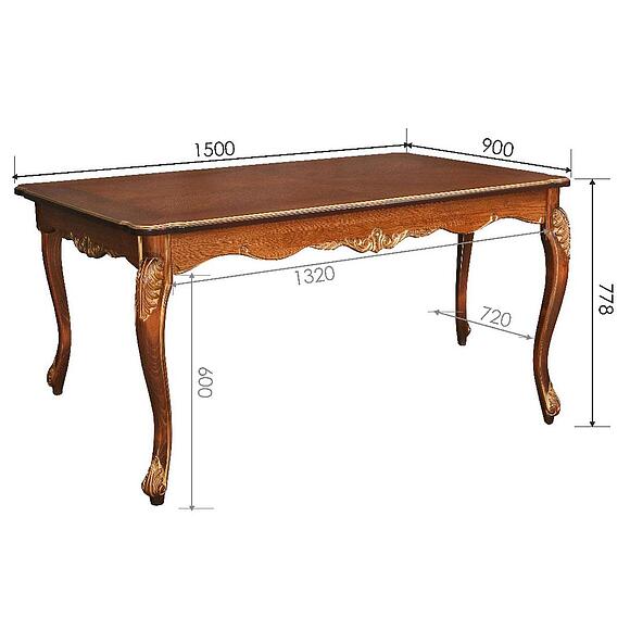 Стол «Альба» П4.485.0.01 (П498.01), Материал: МДФ+шпон, Цвет: Палисандр с золочением