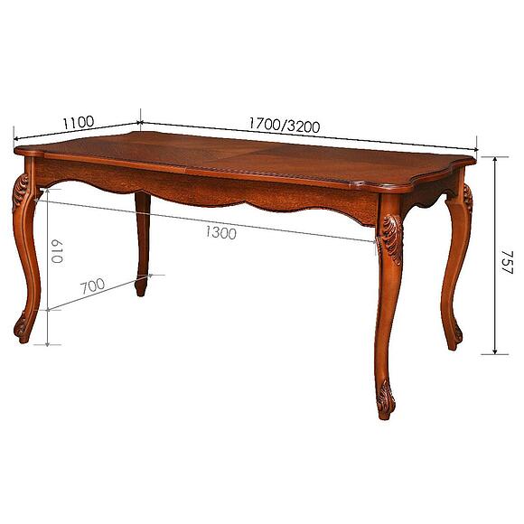 Стол обеденный «Алези» П1.350.4.09 (П353.09), Материал: массив дуба, Цвет: Античная бронза