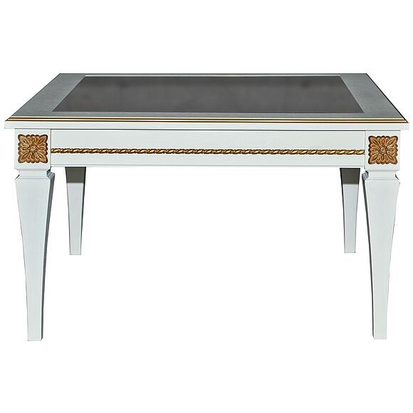 Стол журнальный «Милана 26» П4.265.0.20(366.05), Материал: МДФ+шпон, Цвет: Слоновая кость с золочением