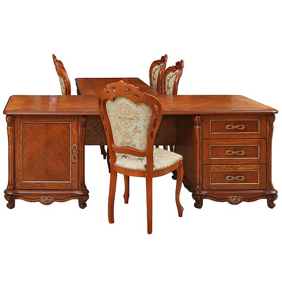 Стол письменный 2т «Алези» П1.350.2.05 (П395.05), Материал: массив дуба, Цвет: Античная бронза