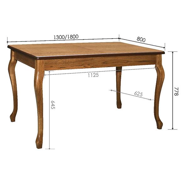 Стол обеденный «Цезарь» П4.512.4.01 (П512.01), Материал: МДФ+шпон, Цвет: Дуб рустикаль с патинированием