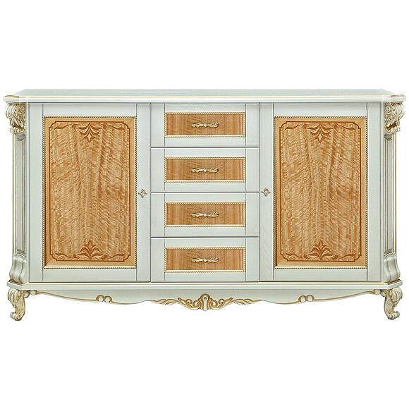 Тумба «Альба» П4.485.0.14 (П485.14/1с), Цвет: Слоновая кость с золочением