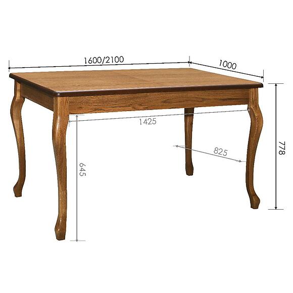 Стол обеденный «Цезарь» П4.512.4.03 (П512.03), Материал: МДФ+шпон, Цвет: Дуб рустикаль с патинированием