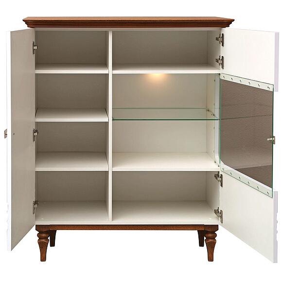 Тумба «Ирис» П529.03, Цвет: Белый глянец + дуб рустикаль