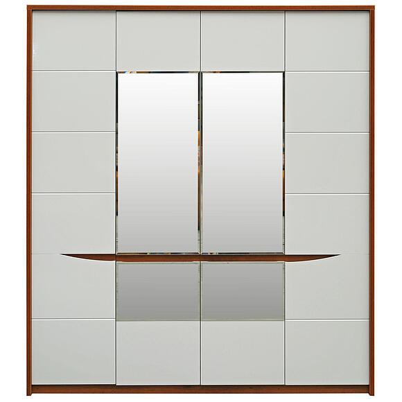 Шкаф для одежды «Монако» П6.528.1.01-01 (П528.01), Материал: МДФ+ПВХ, Цвет: Дуб Саттер+Белый глянец