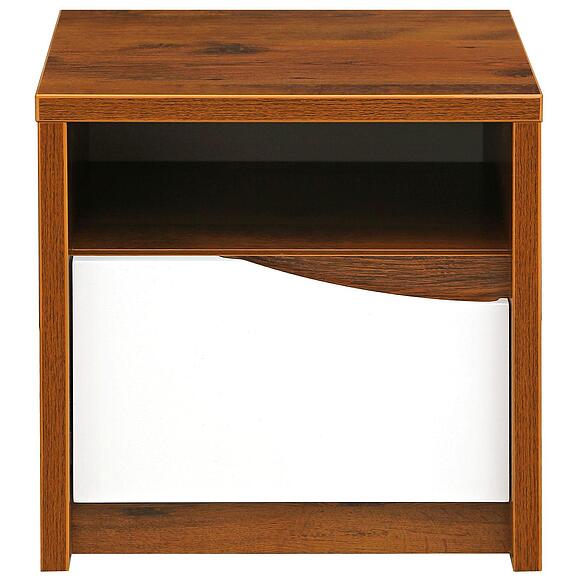 Тумба прикроватная «Монако» П6.528.1.04-01 (П528.04), Цвет: Дуб Саттер+Белый глянец