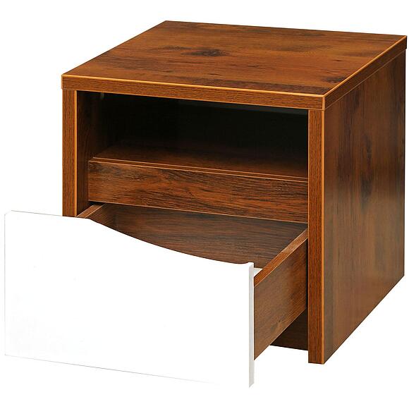 Тумба прикроватная «Монако» П6.528.1.04-01 (П528.04), Цвет: Дуб Саттер+Белый глянец