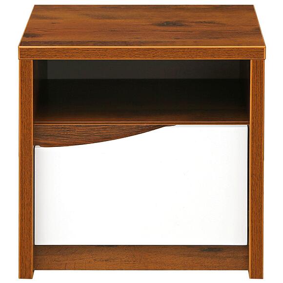 Тумба прикроватная «Монако» П6.528.1.04 (П528.04-1), Цвет: Дуб Саттер+Белый глянец