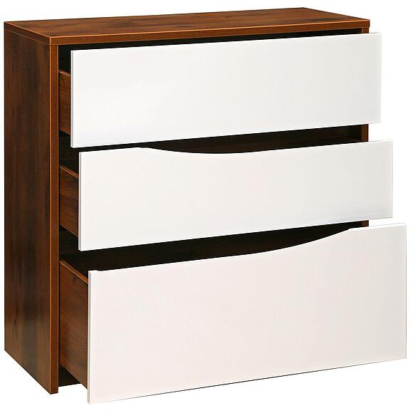 Комод «Монако» П6.528.1.10 (П528.10), Цвет: Дуб Саттер+Белый глянец