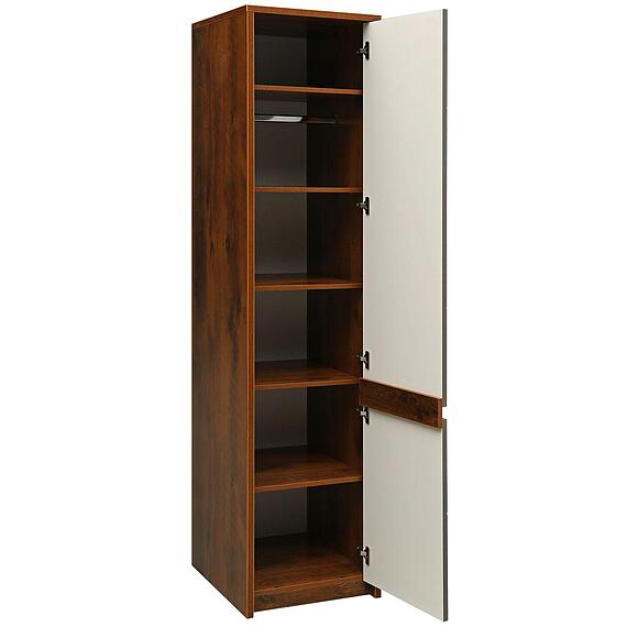 Шкаф для одежды «Монако» П6.528.1.09 (П528.09-1), Цвет: Дуб Саттер+Серый Мокко