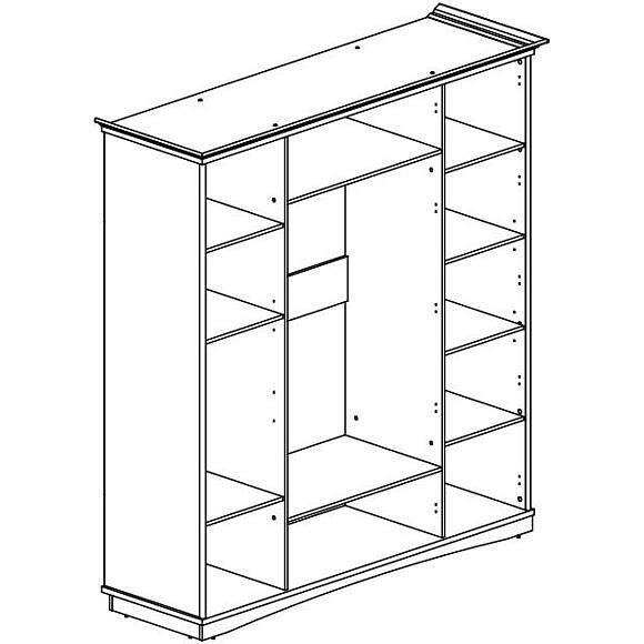 Шкаф для одежды 4д «Турин» П7.036.1.77-01 (П036.77), Материал: ЛДСП+МДФ, Цвет: Сосна карелия (shkaf_turin_p036_77_sosna_kareliya_shema.jpg) Шкаф для одежды 4д «Турин» П7.036.1.77-01 (П036.77), Материал: ЛДСП+МДФ, Цвет: Сосна карелия