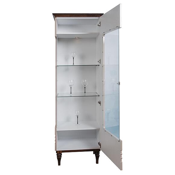 Шкаф «Ирис» П529.01, Материал: МДФ+ПВХ, Цвет: Капучино глянец + венге