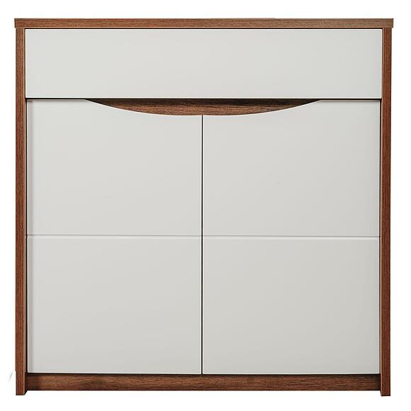 Тумба для обуви «Монако» П6.528.3.02 (П542.02), Цвет: Дуб Саттер+Белый глянец