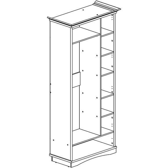 Шкаф для одежды 2д «Турин» П7.036.1.19 (П036.191), Материал: ЛДСП+МДФ, Цвет: Сосна карелия