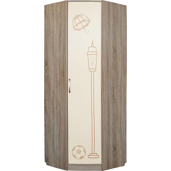 Шкаф для одежды угловой «Бритиш» П551.09, Материал: ЛДСП