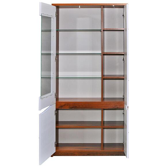 Шкаф «Монако» П510.05, Материал: МДФ+ПВХ, Цвет: Дуб Саттер+Белый глянец