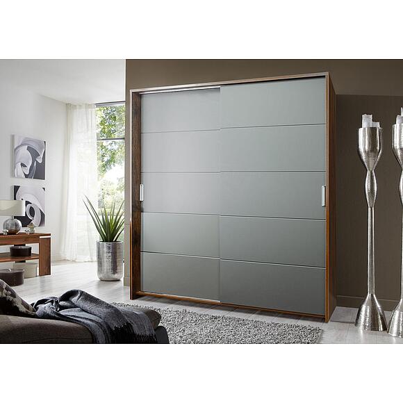 Шкаф-купе для одежды «Монако» П6.528.1.15 (П528.15), Материал: МДФ+ПВХ, Цвет: Дуб Саттер+Серый Мокко