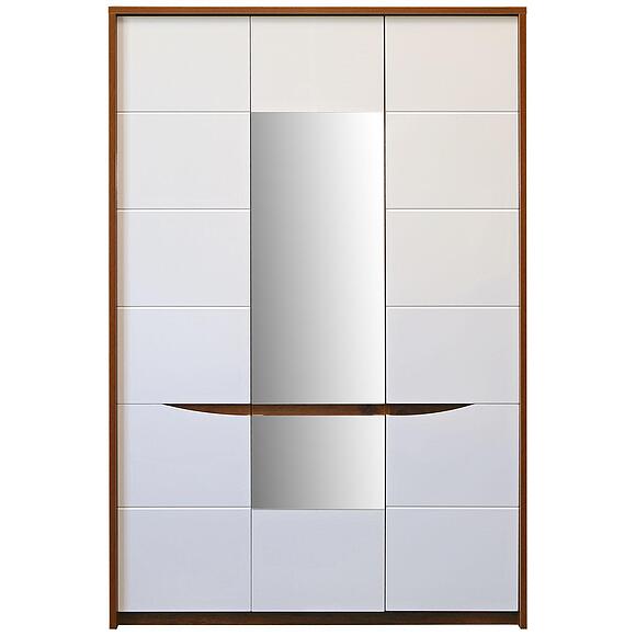 Шкаф для одежды 3д «Монако» П6.528.1.07-01 (П528.07), Материал: МДФ+ПВХ, Цвет: Дуб Саттер+Белый глянец