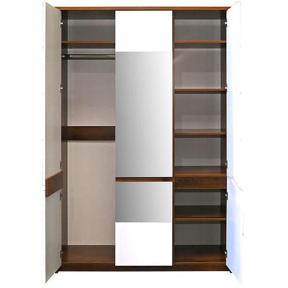 Шкаф для одежды 3д «Монако» П6.528.1.07-01 (П528.07), Материал: МДФ+ПВХ, Цвет: Дуб Саттер+Белый глянец