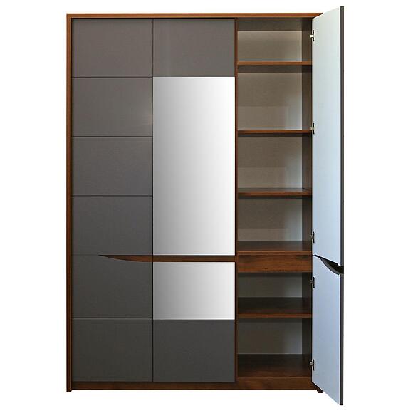 Шкаф для одежды 3д «Монако» П6.528.1.07-01 (П528.07), Материал: МДФ+ПВХ, Цвет: Дуб Саттер+Серый Мокко