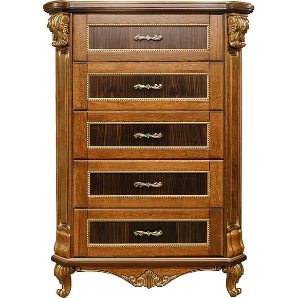 Комод «Альба» П4.485.1.04 (П524.04с), Цвет: Палисандр с золочением