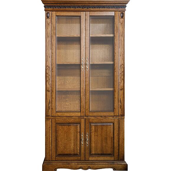 Шкаф комбинированный «Милана 2Д» П4.265.2.10(396.10), Материал: массив дуба, Цвет: Черешня