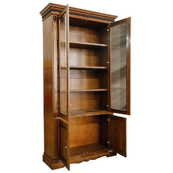 Шкаф комбинированный «Милана 2Д» П4.265.2.10(396.10), Материал: массив дуба, Цвет: Черешня