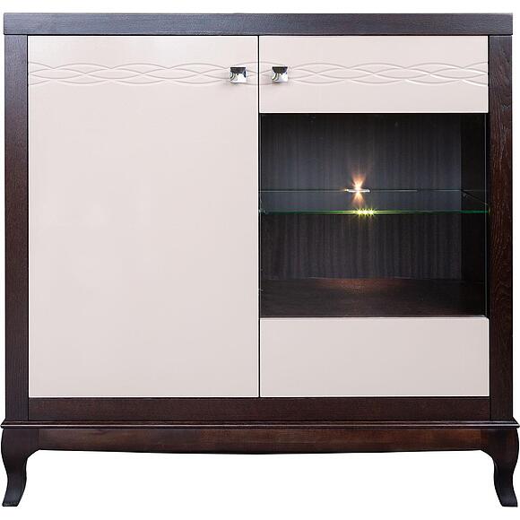 Тумба «Бергамо» П607.03-01, Цвет: капучино глянец + горячий шоколад