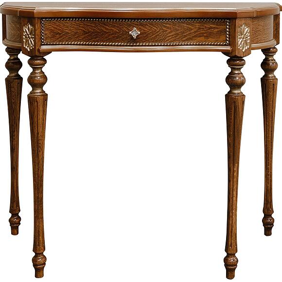 Стол-консоль «Альба» П4.485.1.23, Материал: массив дуба, Цвет: Палисандр с золочением