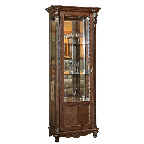 Шкаф-витрина «Алези» П1.350.0.08-01 (П350.08-01), Материал: массив дуба, Цвет: Табак (alezi_p350-08-01_oborot.jpg) Шкаф-витрина «Алези» П1.350.0.08-01 (П350.08-01), Материал: массив дуба, Цвет: Табак