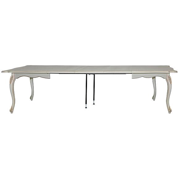 Стол обеденный «Алези» П1.350.4.09 (П353.09), Материал: массив дуба, Цвет: Слоновая кость с золочением (p353-09_ant_bronza_rask.jpg) Стол обеденный «Алези» П1.350.4.09 (П353.09), Материал: массив дуба, Цвет: Слоновая кость с золочением