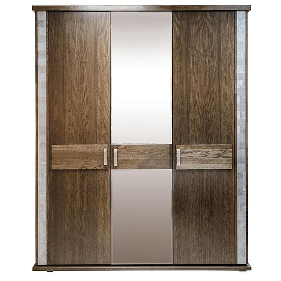 Шкаф для одежды «Тунис» П6.343.1.01-01 (П344.01), Материал: массив дуба, Цвет: Венге с серебром (shkaf_dlya_odejdy_tunis_p344_01_venge_serebro_2.jpg) Шкаф для одежды «Тунис» П6.343.1.01-01 (П344.01), Материал: массив дуба, Цвет: Венге с серебром