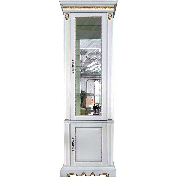 Шкаф комбинированный «Милана 1С» П4.265.2.09(396.09), Материал: массив дуба, Цвет: Слоновая кость с золочением