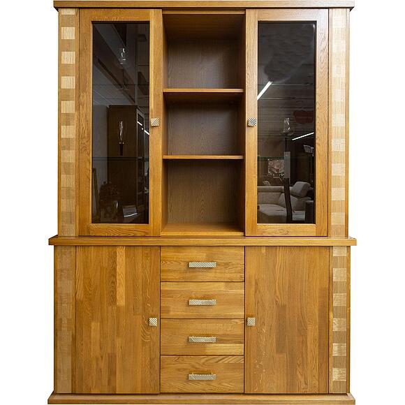 Шкаф 3д «Тунис» П6.343.0.06 (П343.06Ш), Материал: массив дуба, Цвет: дуб рустикаль с золочением