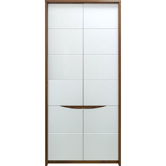 Шкаф для одежды «Монако» П6.528.1.08 (П528.08), Материал: МДФ+ПВХ, Цвет: Дуб Саттер+Белый глянец (52808-1.jpg) Шкаф для одежды «Монако» П6.528.1.08 (П528.08), Материал: МДФ+ПВХ, Цвет: Дуб Саттер+Белый глянец