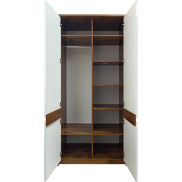 Шкаф для одежды «Монако» П6.528.1.08 (П528.08), Материал: МДФ+ПВХ, Цвет: Дуб Саттер+Белый глянец (52808-2.jpg) Шкаф для одежды «Монако» П6.528.1.08 (П528.08), Материал: МДФ+ПВХ, Цвет: Дуб Саттер+Белый глянец